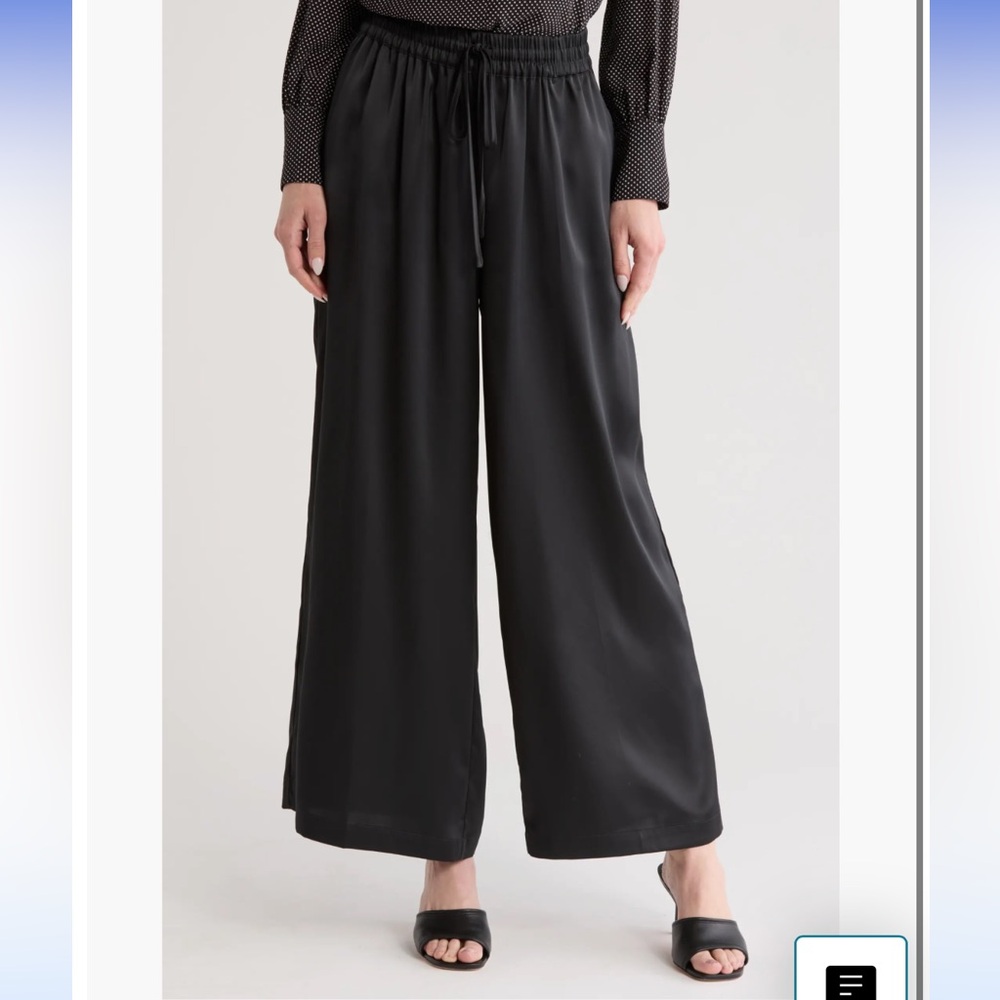 Wide Leg Satin Pants